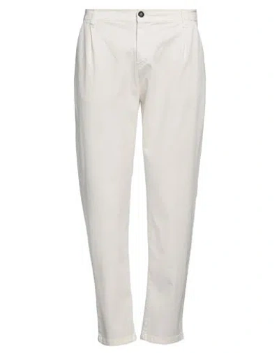 Stilosophy Man Pants Cream Size 28 Cotton In White