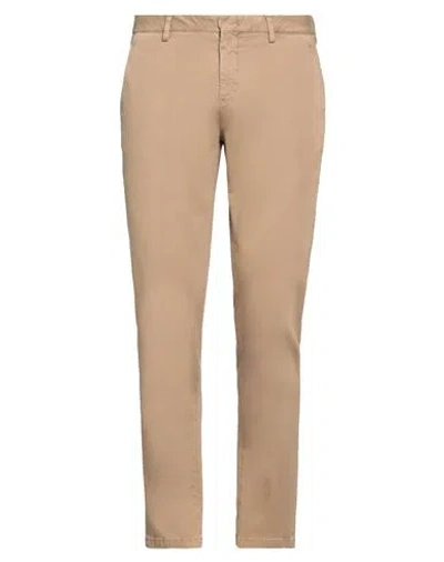 Pt Torino Man Pants Khaki Size 35 Cotton, Elastane In Beige