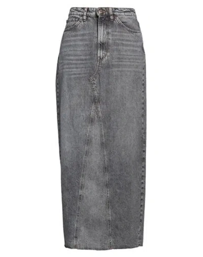3x1 Charlotte Denim Maxi Skirt In Grey