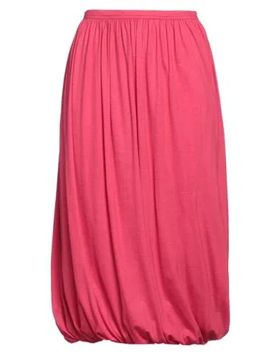 Sofie D'hoore Woman Midi Skirt Fuchsia Size 6 Wool In Fuchsia