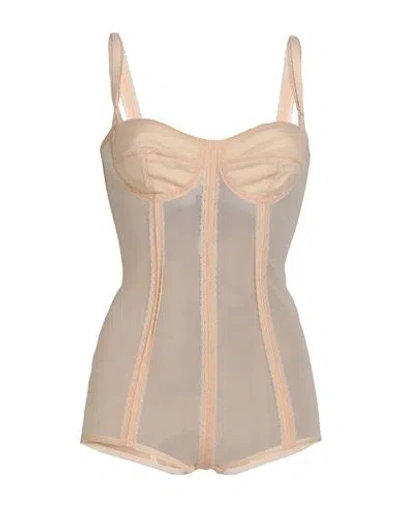 Shop Dolce & Gabbana Woman Bustiers, Corsets & Suspenders Blush Size 4 Polyamide, Polyester, Elastane In Pink