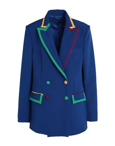 Alessandro Enriquez Woman Blazer Blue Size 10 Polyester In Blue