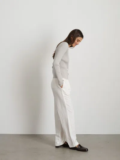 Alex Mill V-neck Ribbed Cardigan In Heather Grey