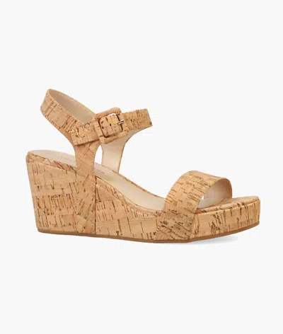 Pelle Moda Wiltz Ankle Strap Platform Wedge Sandal In White
