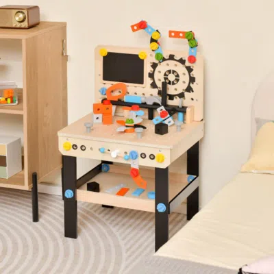 Hivvago Pretend Play Workbench With Tools Set And Realistic Accessories