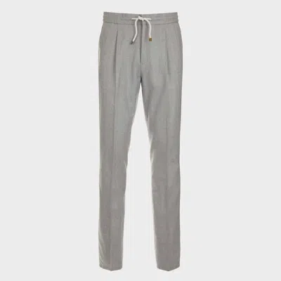 Shop Brunello Cucinelli Grey Cotton Pants