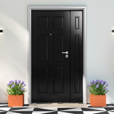 Hivvago 2 Pack Square Planter Box With Drainage Gaps For For Front Porch Garden Balcony-orange