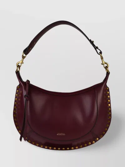 Isabel Marant Naoko Burgundy Leather Crossbody Bag