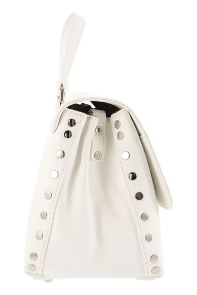 Zanellato Postina Daily Shoulder Bag With Removable Strap In White