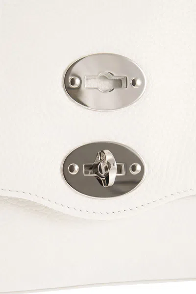 Zanellato Postina Daily Shoulder Bag With Removable Strap In White