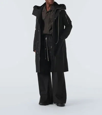 Rick Owens Chunky Sole Ankle Boots With Elastic Panels In Black