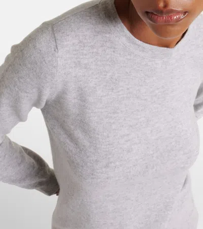 Brunello Cucinelli Cashmere Basic Crewneck Sweater In Grey