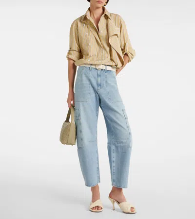 Shop Citizens Of Humanity Marcelle High-rise Cargo Jeans In Blue