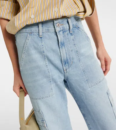 Citizens Of Humanity Marcelle Cargo Pants Cloud Nine In Blue