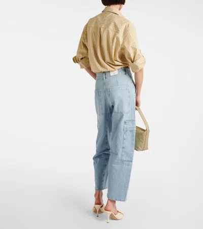Citizens Of Humanity Marcelle Cargo Pants Cloud Nine In Blue