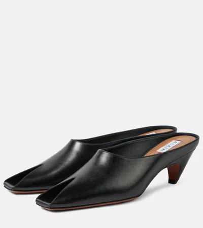 Alaïa 55 Leather Mules In Black