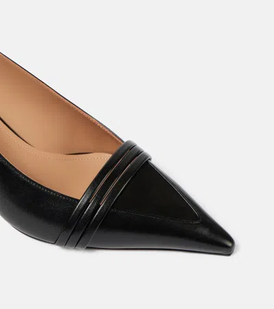 Malone Souliers Tanner 45 Leather Slingback Pumps In Black