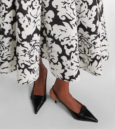 Malone Souliers Tanner 45 Leather Slingback Pumps In Black