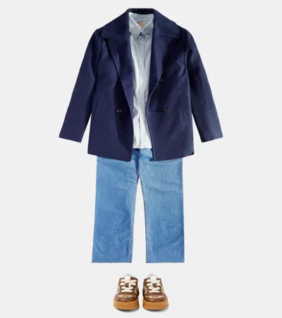 Gucci Wool-blend Coat In Blue
