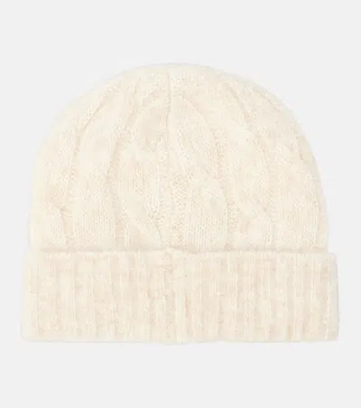 Brunello Cucinelli Cable-knit Mohair Beanie In Beige