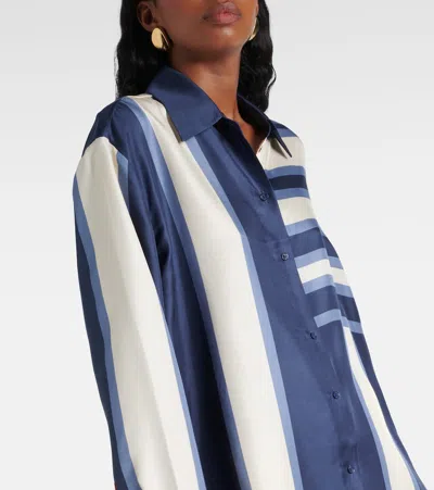 Sir Dazed Printed Silk Shirt In Blue