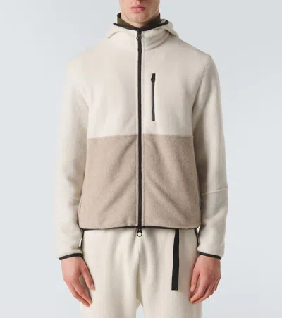 Loro Piana Cashmere Fleece Hoodie In White