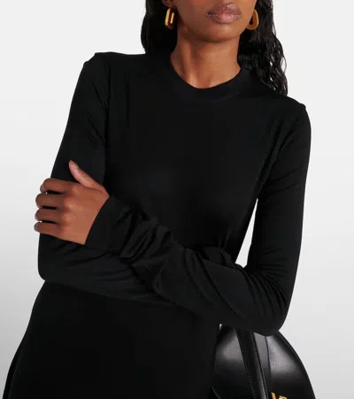 Totême Lyocell Jersey Maxi Dress In Black