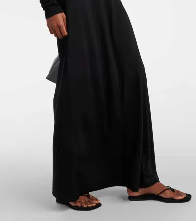 Totême Lyocell Jersey Maxi Dress In Black