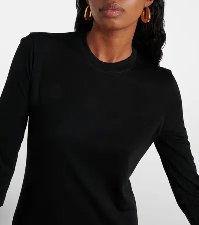 Totême Lyocell Jersey Maxi Dress In Black
