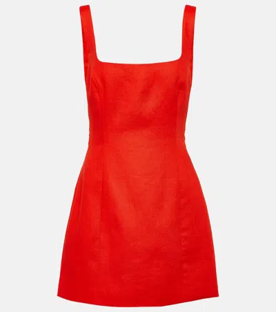 Sir Iris Linen Minidress In Red