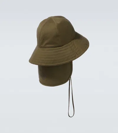 Loro Piana Wool-blend Technical Bucket Hat In Green