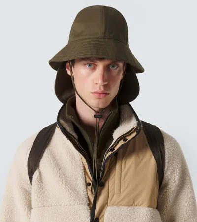 Loro Piana Wool-blend Technical Bucket Hat In Green