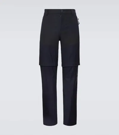 Loro Piana High-rise Wool-blend Track Pants In Black