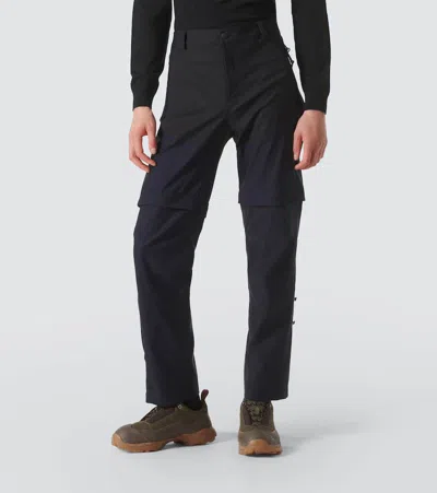 Loro Piana High-rise Wool-blend Track Pants In Black