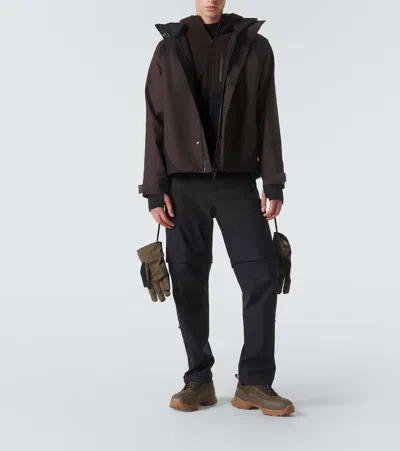 Loro Piana High-rise Wool-blend Track Pants In Black