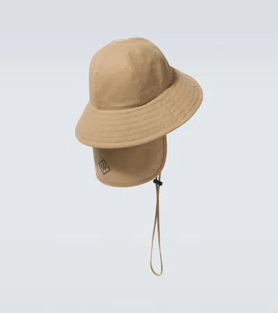 Shop Loro Piana Wool-blend Technical Bucket Hat In Beige