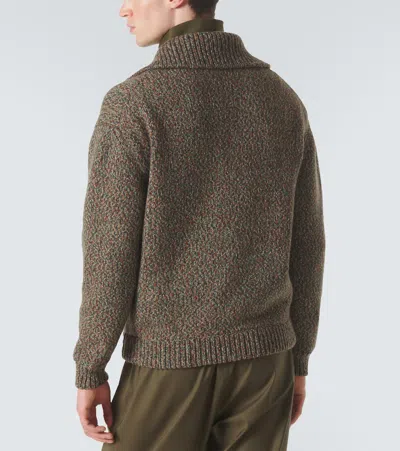 Loro Piana Cashmere Zip-up Sweater In Multicoloured