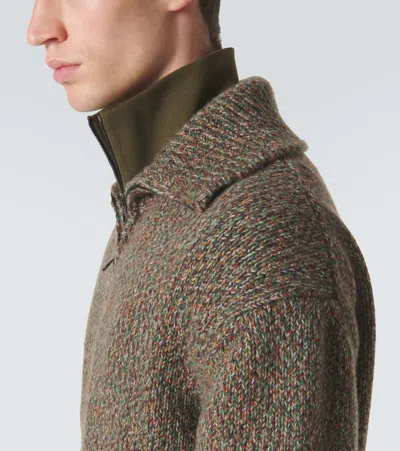 Loro Piana Cashmere Zip-up Sweater In Multicoloured