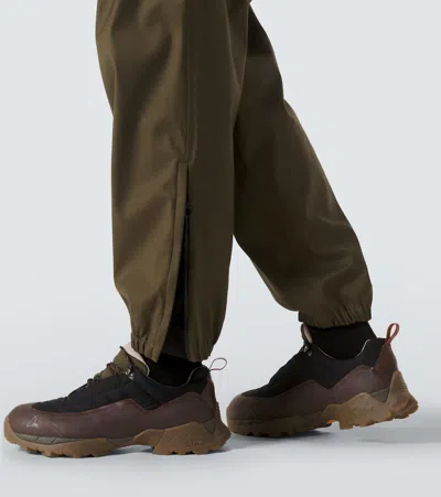 Loro Piana Wool-blend Technical Sweatpants In Green