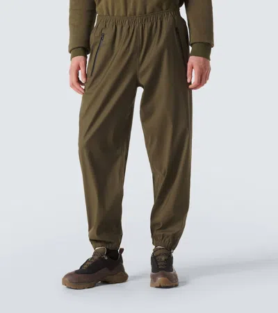 Shop Loro Piana Wool-blend Technical Sweatpants In Green