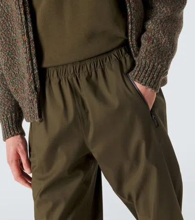 Loro Piana Wool-blend Technical Sweatpants In Green