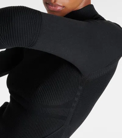 Loro Piana Ribbed-knit Silk-blend Sweater In Black