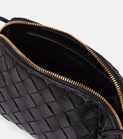 Shop Bottega Veneta Concert Mini Intrecciato Leather Pouch In Black