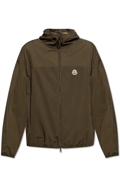 Shop Moncler Kona Zip In Green