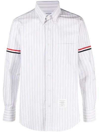 Shop Thom Browne Shirts In White