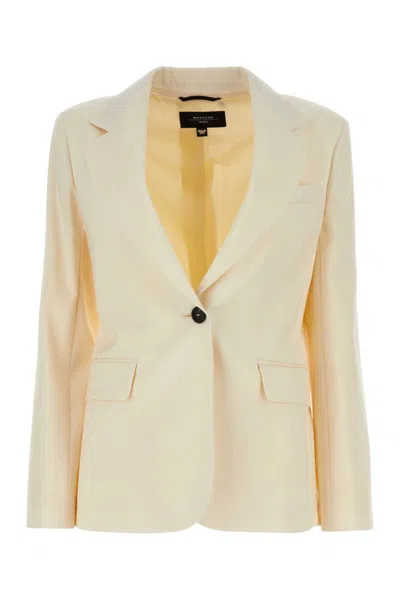 Shop Weekend Max Mara Jackets And Vests In Yellow