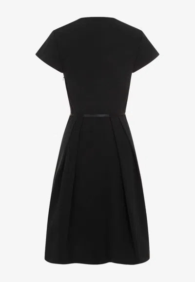 Shop Givenchy 4g Bow Knee-length Dress In Black