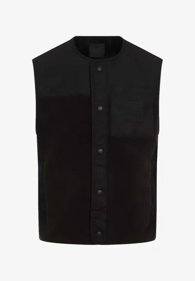 Givenchy Men's Mix Material Vest 4g Pocket In Black