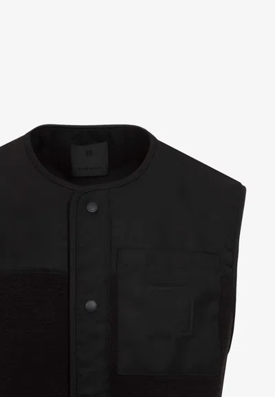 Givenchy Men's Mix Material Vest 4g Pocket In Black