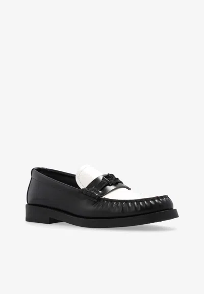 Jimmy Choo Mocassini Addie In Pelle Bicolor Donna In Black